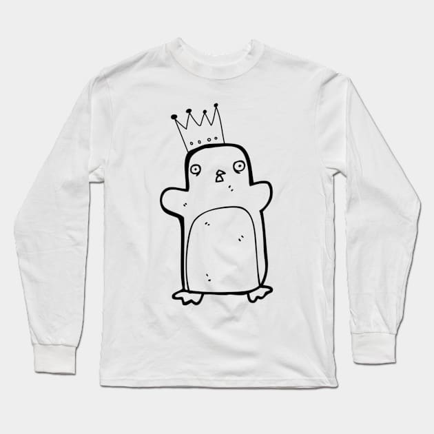 Penguin King Long Sleeve T-Shirt by LLLTees